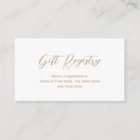 Modern Gold Gift Registry Simple Baby Shower
