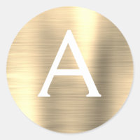 Modern Gold Girly Metallic Monogram