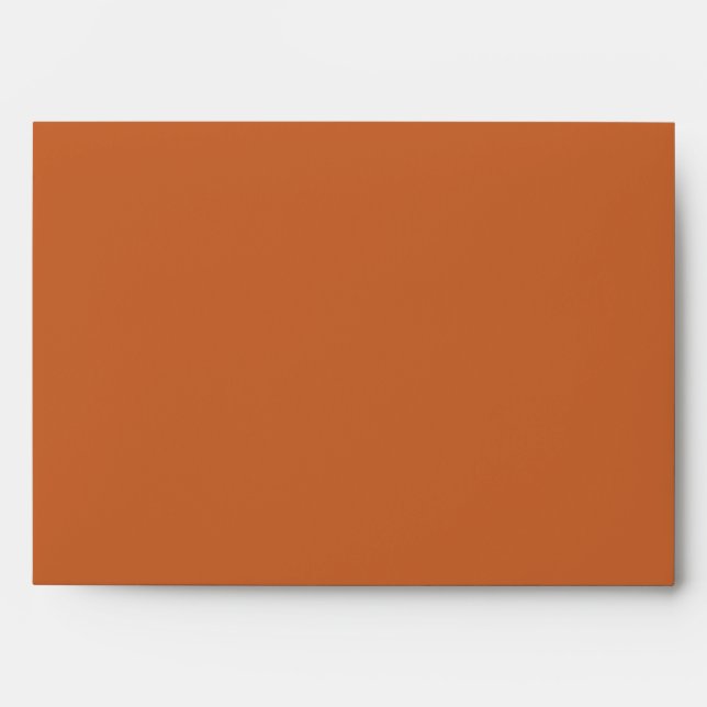 Modern Gold Glitter Burnt Orange Wedding Envelope (Front)
