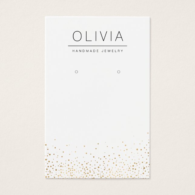 Modern gold glitter custom jewellery earring displ (Front)