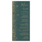 Modern Gold Glitter Dark Green Wedding