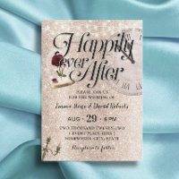 Modern Gold Glitter Fairy Tale Wedding Rose Dome