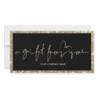 Modern Gold Glitter Gift Certificate