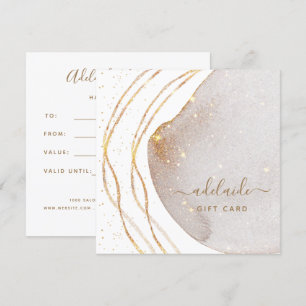 Modern Gold Glitter Hair Stylist Gift Certificate