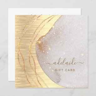 Modern Gold Glitter Hair Stylist Gift Certificate