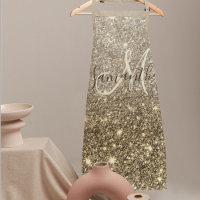 Modern Gold Glitter Sparkles Personalised Name