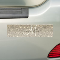Modern Gold Glitter Sparkles Personalised Name