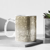 Modern Gold Glitter Sparkles Personalised Name