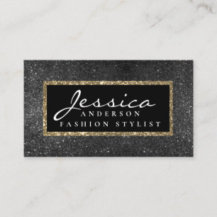 Modern Gold golden Glitter stylish business card