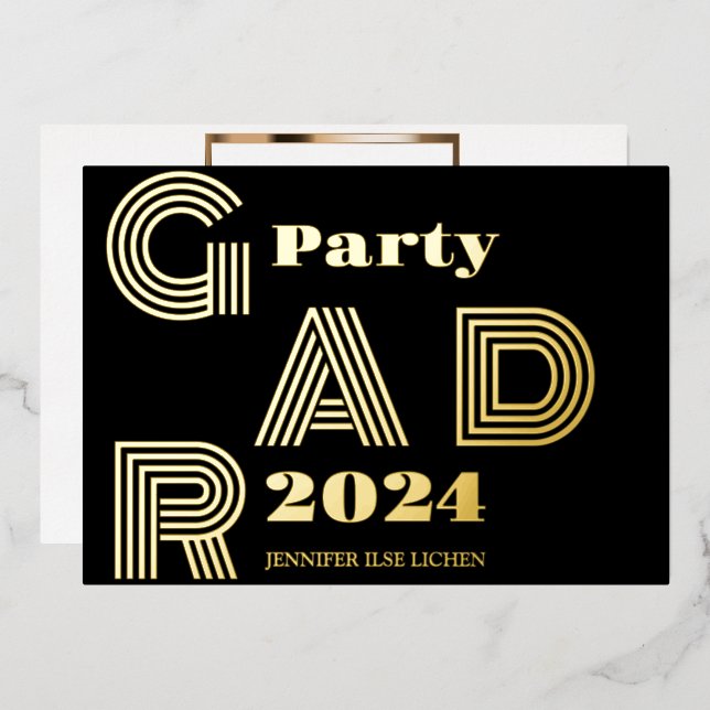 MODERN GOLD GRAD PARTY (Front/Back)