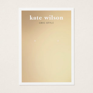 Modern Gold Gradient Earring Display Card