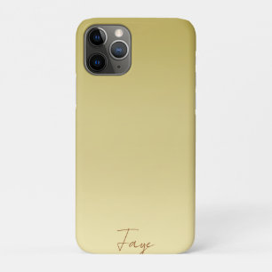 Modern gold gradient Luxury typography name iPhone 11 Pro Case