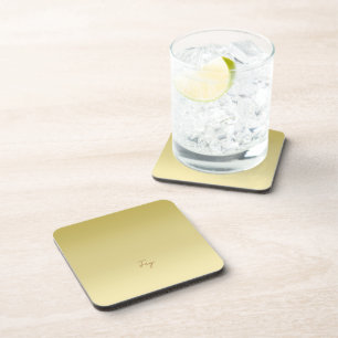 Modern gold gradient Luxury typography name Coaster
