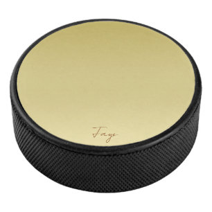 Modern gold gradient Luxury typography name Hockey Puck