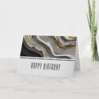 Modern Gold & Gray Agate Geode Gemstone Birthday