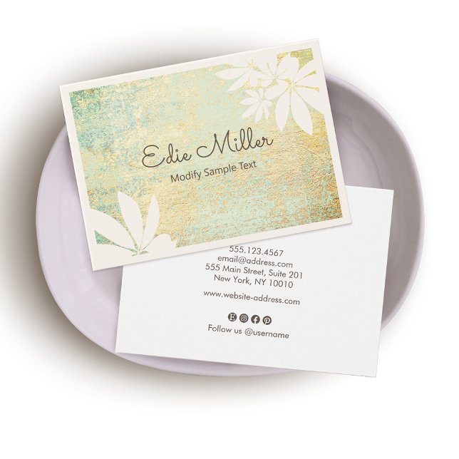 Modern Gold Green Abstract Floral Script Font  (Creator Uploaded)