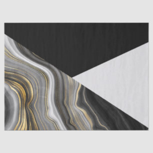 Modern Gold & Grey Agate Geode Tissue Paper