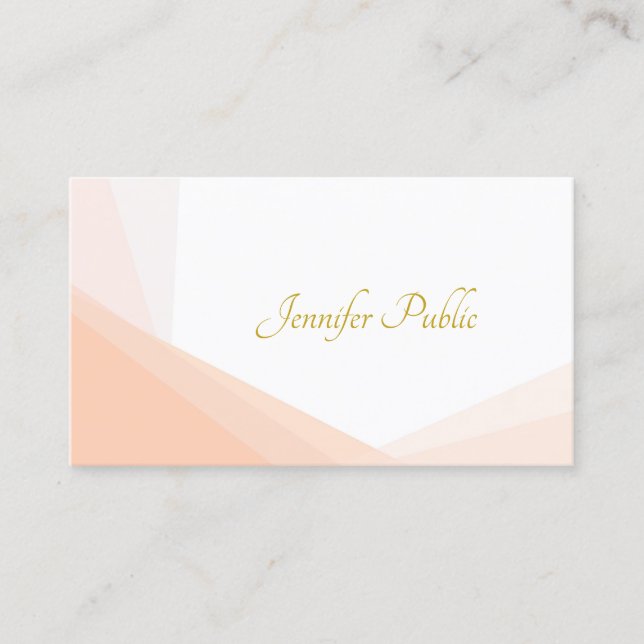 Modern Gold Hand Script Name Professional Elegant Business Card (Front)