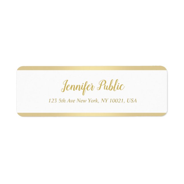 Modern Gold Hand Script Simple Elegant Template (Front)