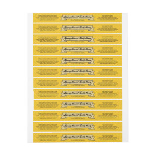 Modern Gold Honeycomb and Ribbon Wrap Around Label