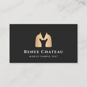 Modern Gold Horse Equine Logo Business Card