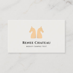 Modern Gold Horse Logo Business Card