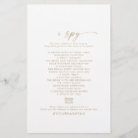 Modern Gold I Spy Wedding Photo Scavenger Hunt