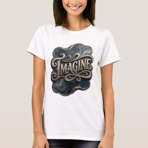 Modern Gold IMAGINE Print T-Shirt
