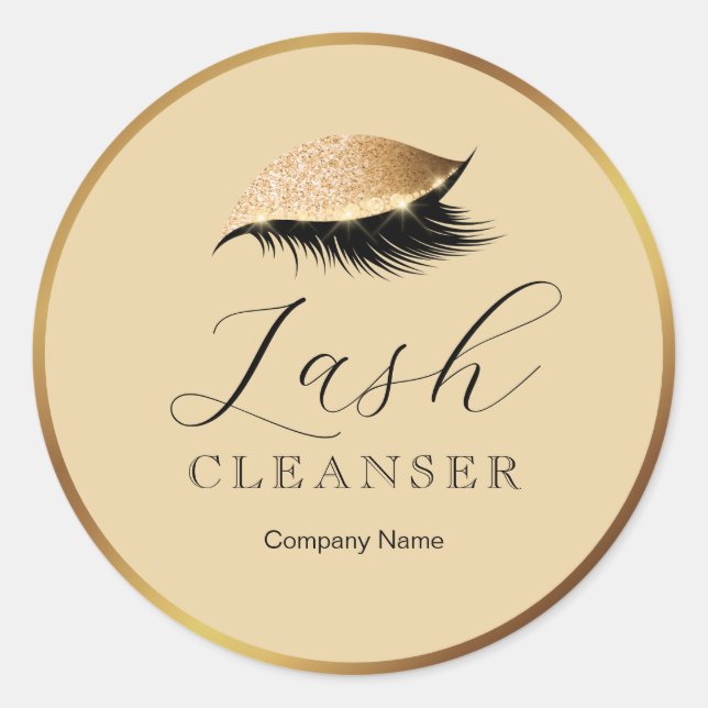 Modern Gold Lash Cleanser Product Label (Front)