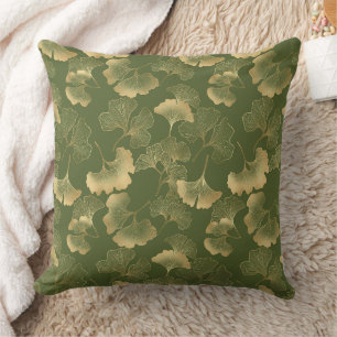 Modern Gold Leaf Pattern Cushion