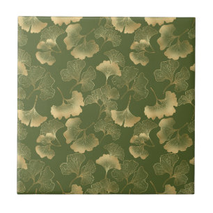 Modern Gold Leaf Pattern Tile