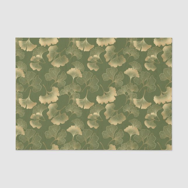 Modern Gold Leaf Pattern Tissue Paper (Front)