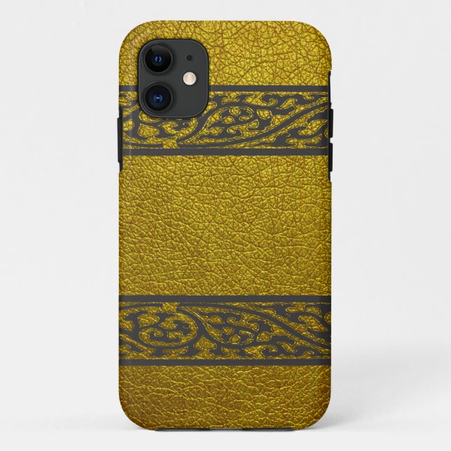 Modern Gold Leather Case-Mate iPhone Case (Back)