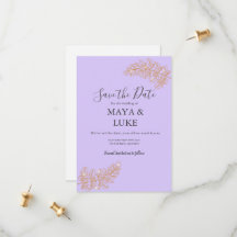 Modern Gold leaves Lilac colour 