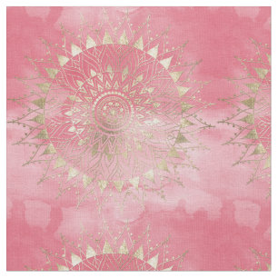 Modern  gold mandala fabric