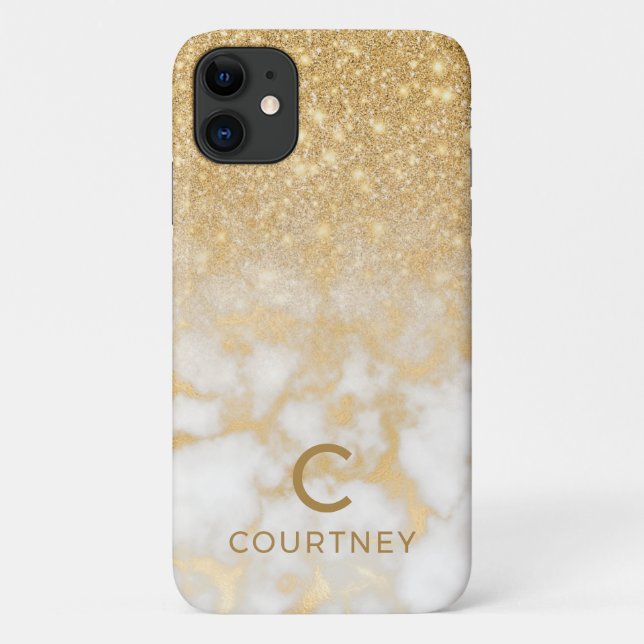 Modern Gold Marble Case-Mate iPhone Case (Back)