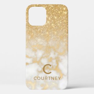 Modern Gold Marble iPhone 12 Case
