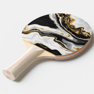 Modern Gold Marble Painting Aesthetic Ping Pong Paddle