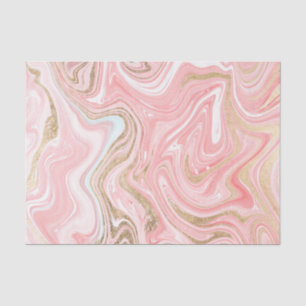 Modern gold marble pastel pink coral chic pattern tissue paper