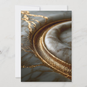 Modern Gold Marble Wedding Invitation