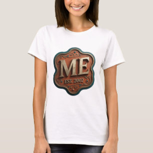 Modern Gold ME EST 2002 Design T-Shirt