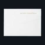 Modern Gold Merry Christmas Return Address Wrap Around Label<br><div class="desc">Modern gold Christmas return address wrap around labels featuring a simple and minimal design with the editable greeting "Merry Christmas" along with your return address.</div>