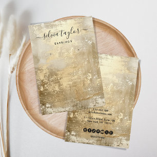 Modern Gold Metal Simple Earring Display Business Card