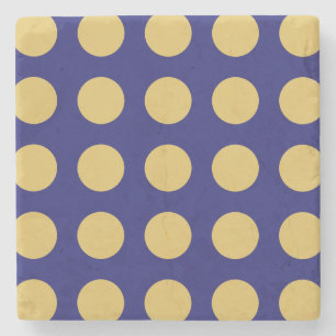Modern Gold Midnight Blue Colour Plain Unique Stone Coaster