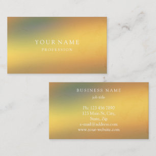 Modern Gold Minimal Silk Metallic White  Business Card