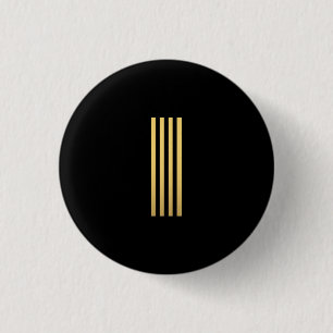 Modern Gold Monogram 3 Cm Round Badge