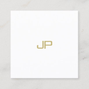 Modern Gold Monogram Elegant Template Professional Square Business Card