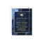 Modern Gold Navy Blue Graduation Party Invitation