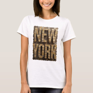Modern Gold NEW YORK Design T-Shirt