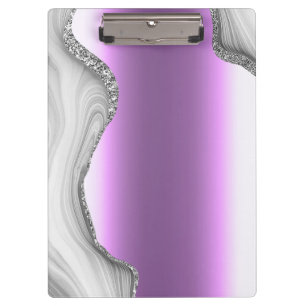 Modern Gold Ombre Marble Glam Metallic Foil Clipboard